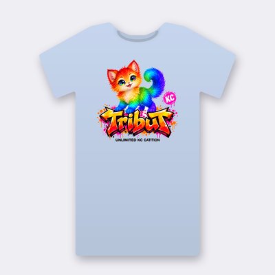 KC Pets Tribut – baby blue Klitty Crew T-shirt