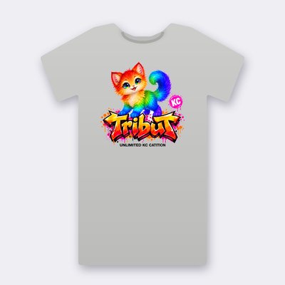 KC Pets Tribut – heather grey Klitty Crew T-shirt