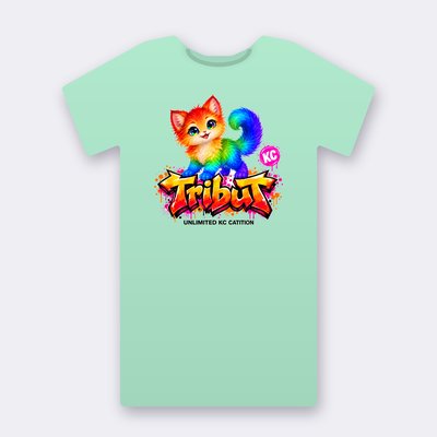 KC Pets Tribut – mint Klitty Crew T-shirt