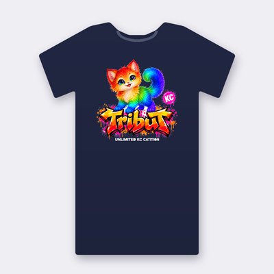 KC Pets Tribut – navy Klitty Crew T-shirt