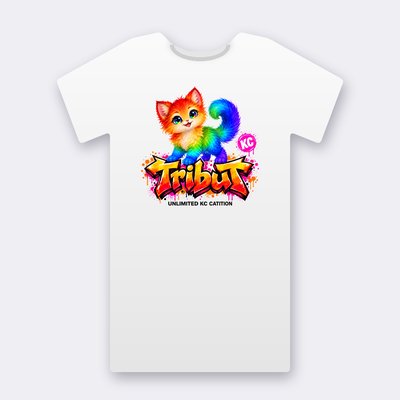 KC Pets Tribut – white Klitty Crew T-shirt