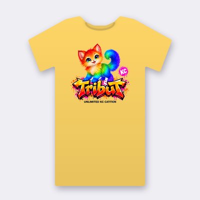 KC Pets Tribut – yellow Klitty Crew T-shirt