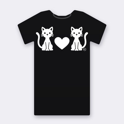 KC Slim Cats Love T-shirt
