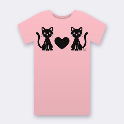 KC Slim Cats Love – pink Klitty Crew T-shirt