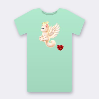 KC Supporter Dreaming Angel – mint Klitty Crew T-shirt