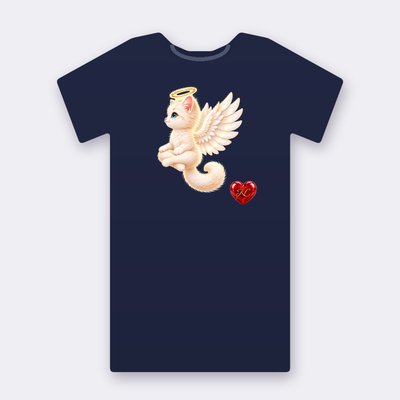 KC Supporter Dreaming Angel – navy Klitty Crew T-shirt