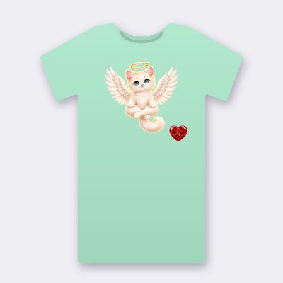 KC Supporter Floating Angel – mint Klitty Crew T-shirt
