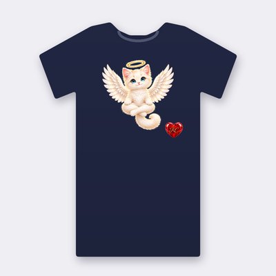 KC Supporter Floating Angel – navy Klitty Crew T-shirt