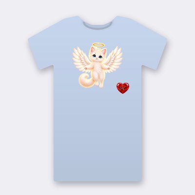 KC Supporter Flying Angel – baby blue Klitty Crew T-shirt