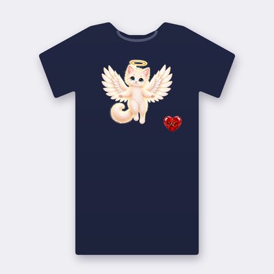 KC Supporter Flying Angel – navy Klitty Crew T-shirt
