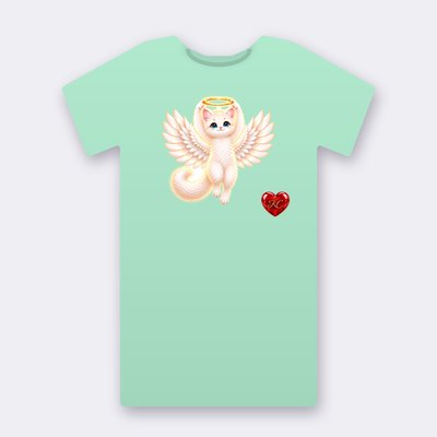 KC Supporter Halo Keeper Angel – mint Klitty Crew T-shirt