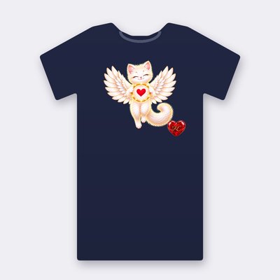 KC Supporter Happy Heart Angel – navy Klitty Crew T-shirt