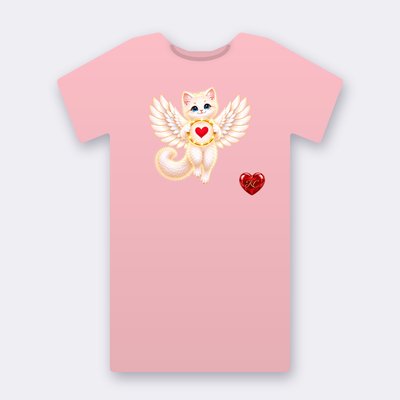KC Supporter Heart Angel – pink Klitty Crew T-shirt