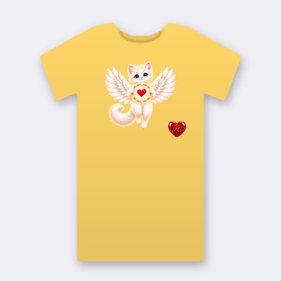 KC Supporter Heart Angel – yellow Klitty Crew T-shirt