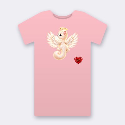 KC Supporter Looking Back Angel – pink Klitty Crew T-shirt