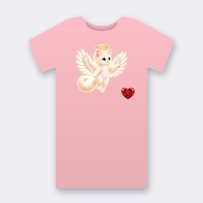 KC Supporter Pointing Angel – pink Klitty Crew T-shirt