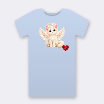 KC Supporter Sitting Angel – baby blue Klitty Crew T-shirt