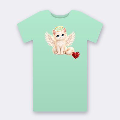 KC Supporter Sitting Angel – mint Klitty Crew T-shirt