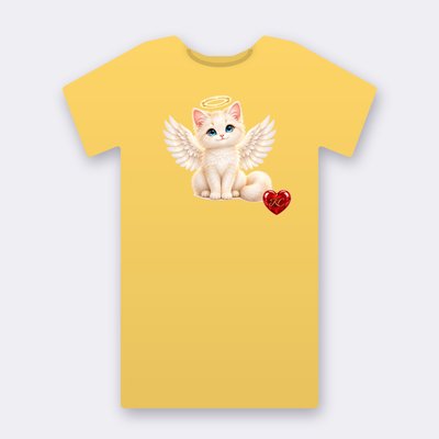KC Supporter Sitting Angel – yellow Klitty Crew T-shirt