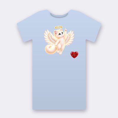 KC Supporter Up There Angel – baby blue Klitty Crew T-shirt