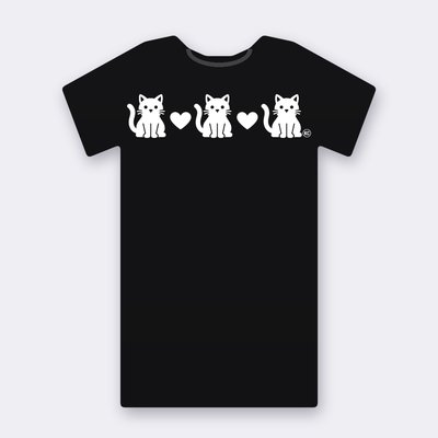 KC Three Cats Love T-shirt