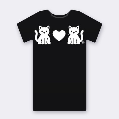 KC Two Cats Love T-shirt