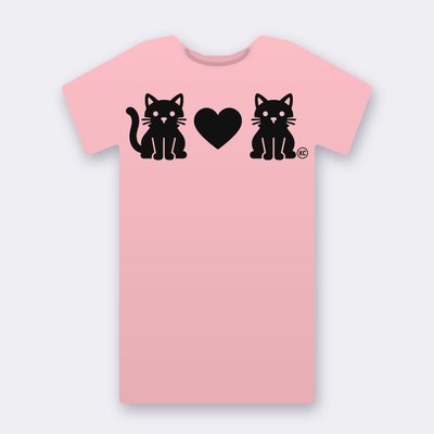 KC Cat Couple – pink Klitty Crew T-shirt