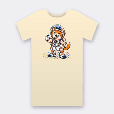 Kinky the astronaut – natural Klitty Crew T-shirt