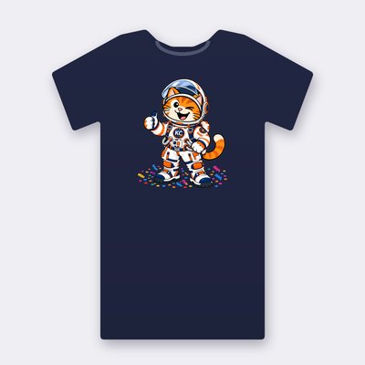 Kinky the astronaut – navy Klitty Crew T-shirt