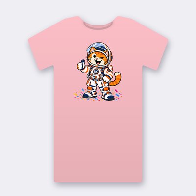 Kinky the astronaut – pink Klitty Crew T-shirt