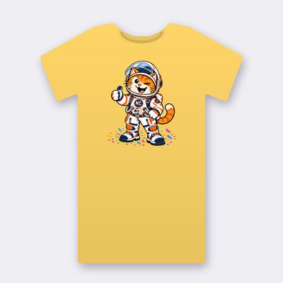 Kinky the astronaut – yellow Klitty Crew T-shirt