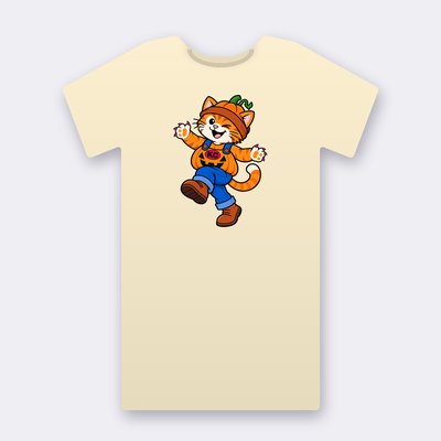 Kinky the pumpkin – natural Klitty Crew T-shirt