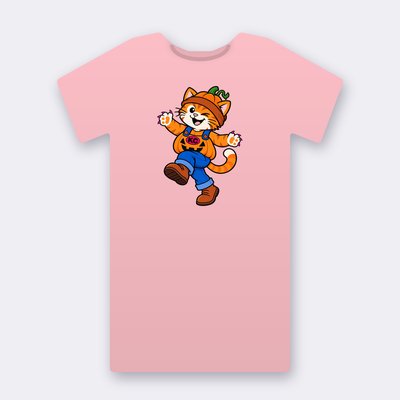 Kinky the pumpkin – pink Klitty Crew T-shirt