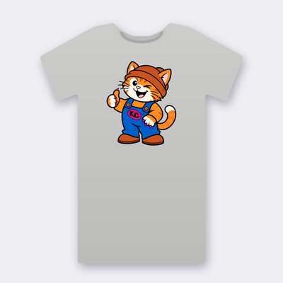 Kinky from the Klitty Crew – heather grey Klitty Crew T-shirt