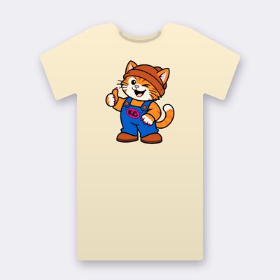 Kinky from the Klitty Crew – natural Klitty Crew T-shirt