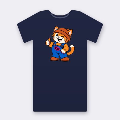 Kinky from the Klitty Crew – navy Klitty Crew T-shirt