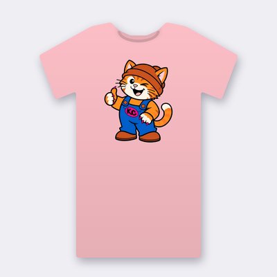 Kinky from the Klitty Crew – pink Klitty Crew T-shirt