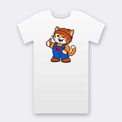 Kinky from the Klitty Crew – white Klitty Crew T-shirt