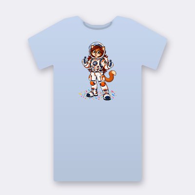PoshX the astronaut – baby blue Klitty Crew T-shirt