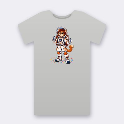 PoshX the astronaut – heather grey Klitty Crew T-shirt
