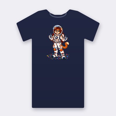 PoshX the astronaut – navy Klitty Crew T-shirt