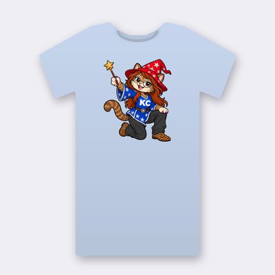 PoshX the wizard – baby blue Klitty Crew T-shirt