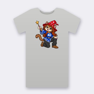 PoshX the wizard – heather grey Klitty Crew T-shirt