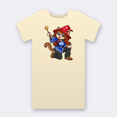 PoshX the wizard – natural Klitty Crew T-shirt