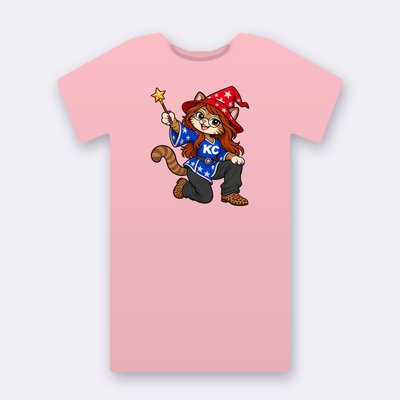 PoshX the wizard – pink Klitty Crew T-shirt