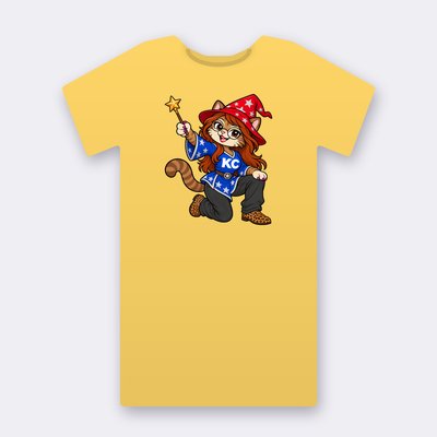 PoshX the wizard – yellow Klitty Crew T-shirt