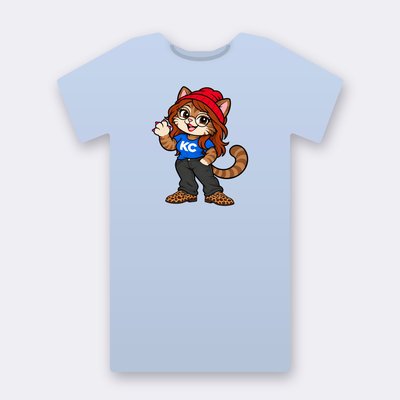 PoshX from the Klitty Crew – baby blue Klitty Crew T-shirt