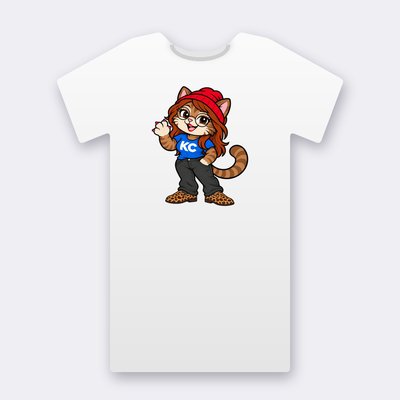 PoshX from the Klitty Crew – white Klitty Crew T-shirt