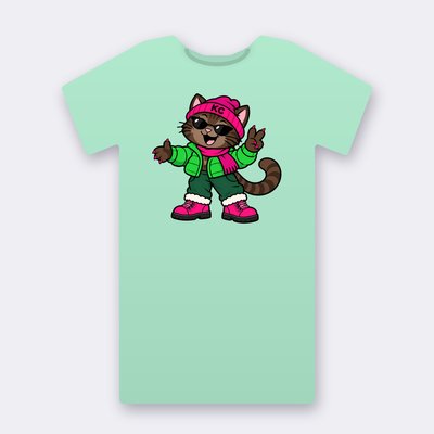 SinDee from the Klitty Crew – mint Klitty Crew T-shirt