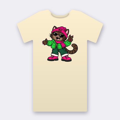 SinDee from the Klitty Crew – natural Klitty Crew T-shirt